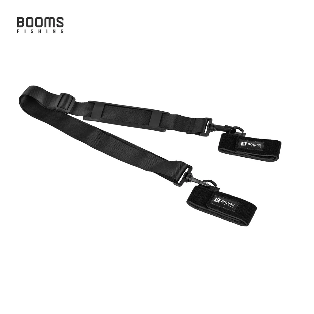 Booms FISHING RS4 สายรัดคันเบ็ดตกปลาแบบพกพา พร้อมสายสะพายเชือกดึงสําหรับรอกและคันเบ็ด