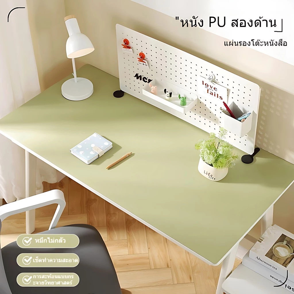 เสื่อโต๊ะ40x100cmเสื่อโต๊ะคอมพิวเตอร์ น การลื่นไหล ผ้าปูโต๊ะหนัง กันน้ํา กันน้ํามัน มีฉนวนกันความร้อ