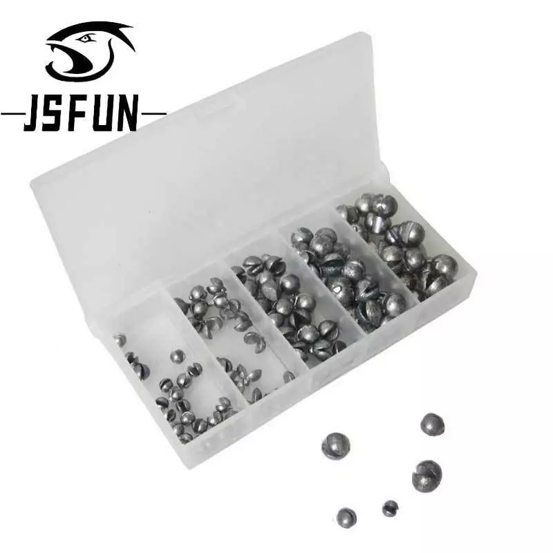 Open Lead Sinker Set for Sea Fishing, Rock Fishing, Bite Lead, Drift Fishing, Platform Fishing, Fishing Gear120个/Box-sha
