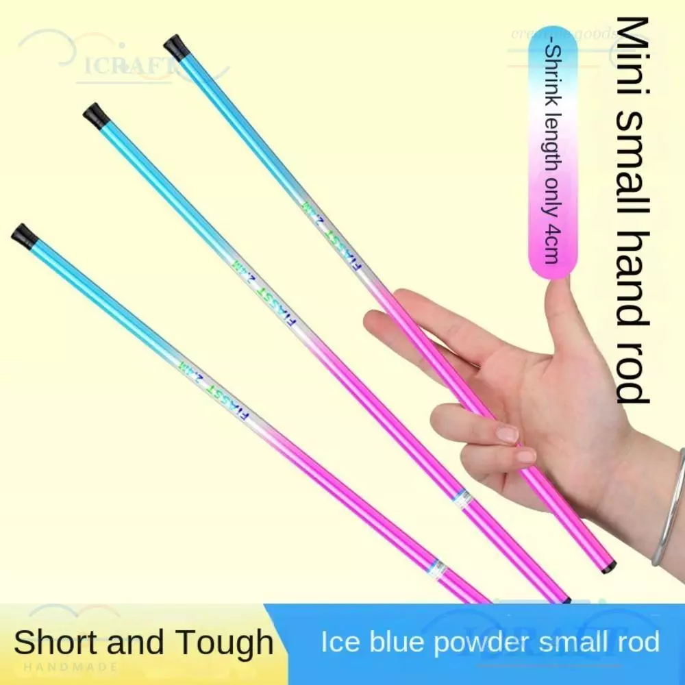 ICRAFT เบ็ดตกปลาครบชุด, Spincast Fishing Reel Telescopic Fishing Rod Set, Travel Fishing Gear Fishing Pole Glass Fibre 1.5 M-3.6 M Feeder Rod Combo Fishing