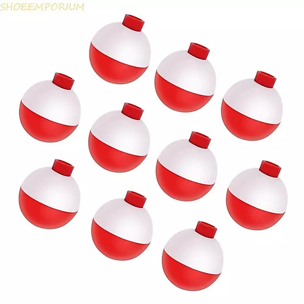 SHOEEMPORIUM 10PCS Snap-on Fishing Floats, Eva Hard Fishing Float, Fishing Tackle Button Push ABS Fishing Bobber Bulk Night Fishing
