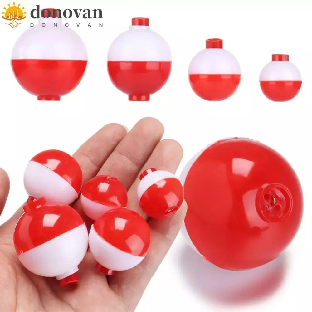 DODONVAN Fishing Float Ball, Float Ball Hard Plastic Mini Fishing Bobber Floats Set, Fishing Round Buoy Round Buoy Red White Gadget Fishing Floating Tool Fishing Tackle