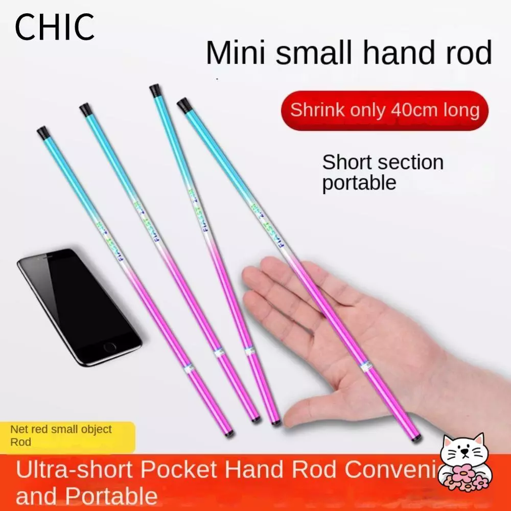 CHIC Fishing Rod Full Kits, Spincast Fishing Reel Telescopic Fishing Rod Set, Travel Fishing Gear Glass Fibre 1.5 M-3.6 M Casting Rod Feeder Rod Combo Fishing