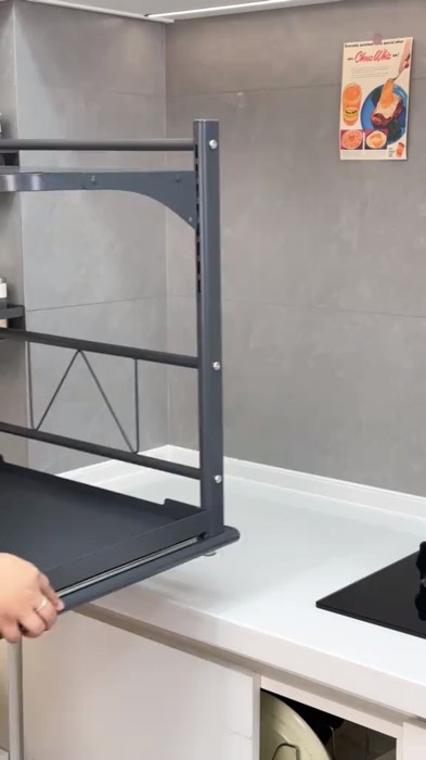 Kệ để lò vi sóng, có thể điều chỉnh độ cao, kệ đa tầng để đựng đồ lò nướng, chắc chắn bền bỉ, chống nước và không bị rỉ sét #ShopeeVideoTH #ช้อปปี้ป้ายยา
