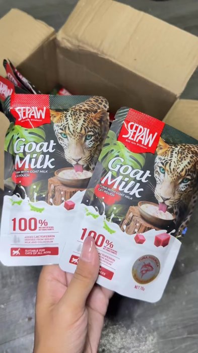 #อาหารเปียกลูกแมว #อาหารเปียกผสมนมแพะ #นมแพะสำหรับลูกแมว #sepaw #อาหารลูกแมว #อาหารแมว #ป้ายยาแอปส้ม #ของเด็ดแอปส้ม #สินค้าขายดี #นมแพะ #อาหารเปียก