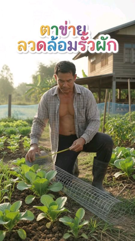 Mạng lưới dây bao quanh hàng rào rau bên nhà 🥬 Làm vườn dễ dàng theo phong cách nông thôn Isan #ตาข่ายลวด #ล้อมรั้วผัก #ทำสวนข้างบ้าน #ชีวิตบ้านนอก #สวนผักกินเอง