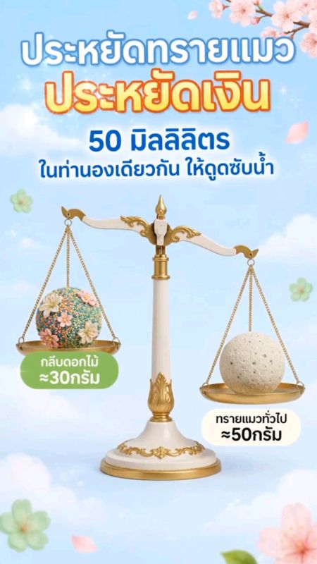Tiết kiệm cát mèo, tiết kiệm tiền! 30g CUTEPOL = 50g thông thường, kết dính nhanh, không dính vào khay #ทรายแมว #CUTEPOL #ทาสแมว #ของใช้แมว #นายหน้าช้อปปี้