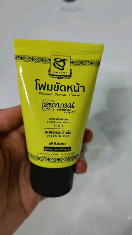 สุภาภรณ์ Foam tẩy tế bào chết Scrub & Wash 30g./100g. Công thức nhẹ nhàng #สุภาภรณ์ #FoamDaMat #ScrubDaMat