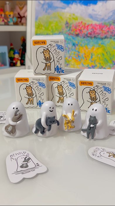👻🐱 Ghody Behold My Cat /•᷅‎‎•᷄\੭ ⊹ ࣪ ˖ ทาสแมวต้องถูกใจสิ่งนี้ เรืองแสงได้ด้วยย #52toys #ghody #ghodybeholdmycat #blindbox #gigixgoodvibes #กล่องสุ่ม