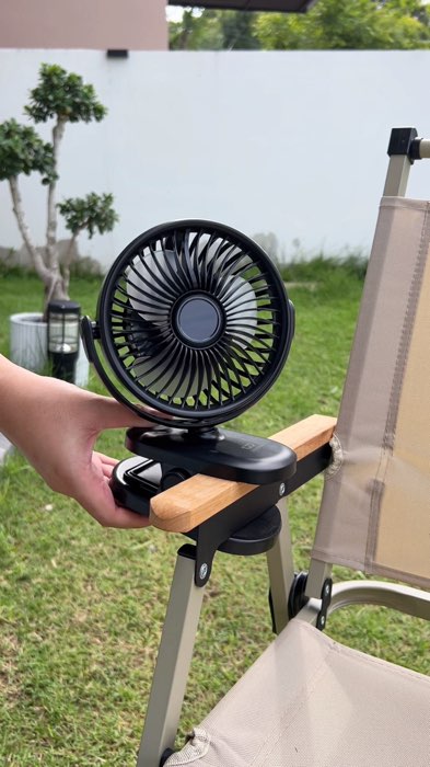 Quạt kẹp di động GOOJODOQ 📌 Gió mạnh 5 cấp độ Âm thanh nhẹ Pin bền ✅ Có chế độ đèn Sử dụng rất tốt 🏡🥰 #quạtdiđộng #quạtkhôngdây #quạtkẹp #GOOJODOQ