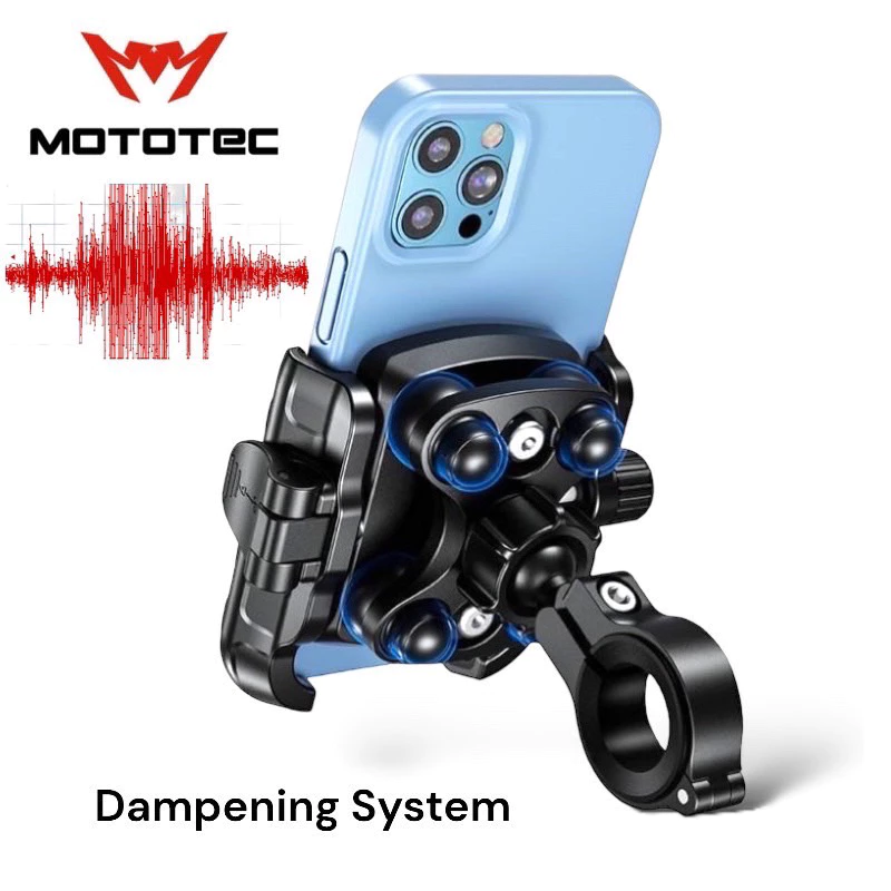 MOTOTEC MT-QD01 PLUS Dampening System ที่จับมือถือ สำหรับติดมอเตอร์ไซด...