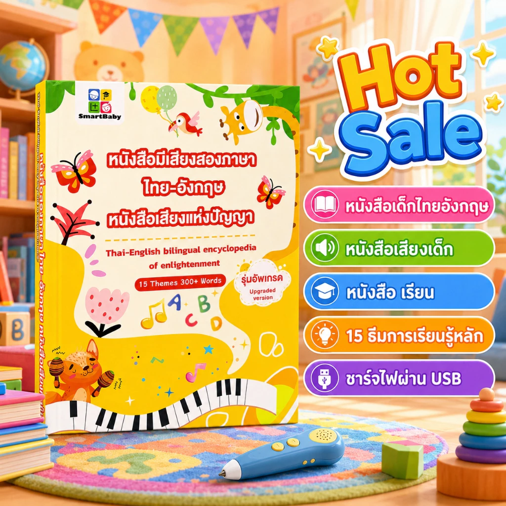 COD หนังสือเสียงสองภาษาไทยอังกฤษ นิทานชาร์จไฟได้ หนังสือเสียงเด็ก สารานุกรมเด็ก หนังสือเสริมพัฒนาการ